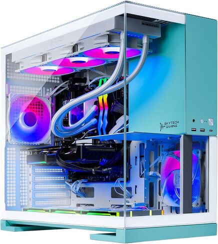 Skytech Gaming Azure 3 Desktop PC ، Intel I7 14700f 2.1 GHz (5.3GHz Turbo) ، NVIDIA RTX 5060 TI 16GB ، 1TB Gen4 NVME SSD ، 32GB DDR5 RAM 6000 RGB ، in Kuwait