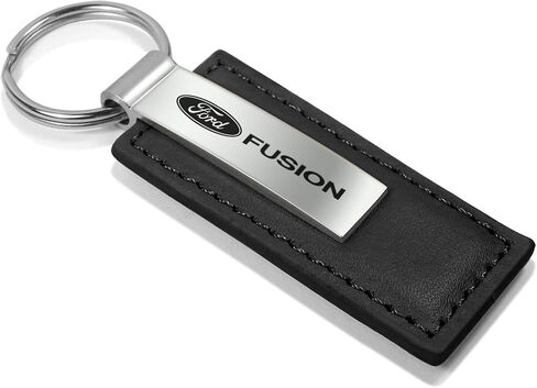AU-TOMOTIVE GOLD Rectangular Leather Key Chain for Ford Fusion (Black) in Saudi Arabia
