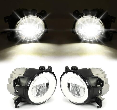 Kojem LED Pair Fog Lights Compatible with 2014-2020 Infiniti Q50 QX50 Q60 QX60 QX80 Bumper Fog Lamp (Driver & Passenger) Replace for IN2593108 IN2592108 in Saudi Arabia