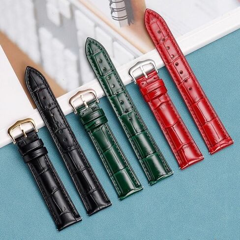 Genuine Leather Watch Straps For Cartier Tank Santos Watcheband With Pin Buckle in Kuwait