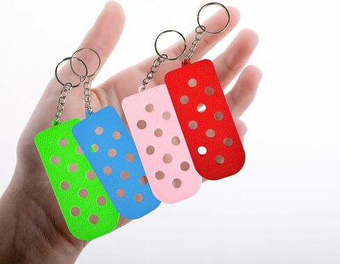 Lashicorn Keychain Gibbitz Holder Shoe Charm | 5 pack 3.5x1.5" Jibbutz Compatible Red, Green, Black, Pink, Blue Lanyard Hat Insert in Saudi Arabia