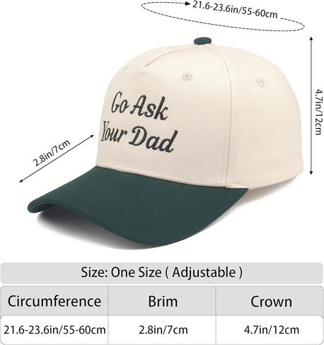 Funny Embroidered Baseball Cap for Men Women Gifts, Adjustable Cotton Trucker Hat with Sayings, Casual Unisex Cap in Kuwait