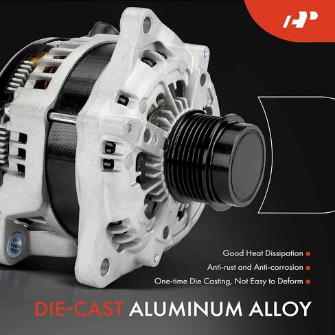 A-Premium Alternator Compatible with Ford F-150 F150 2015 2016 2.7L, 12V 225A 6-Groove Decoupler Pulley Clockwise, Replace# 1042110060, FL3Z10346F in Saudi Arabia