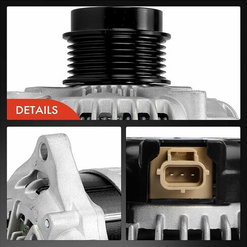 A-Premium Alternator Compatible with Ford F-150 F150 2015 2016 2.7L, 12V 225A 6-Groove Decoupler Pulley Clockwise, Replace# 1042110060, FL3Z10346F in Saudi Arabia