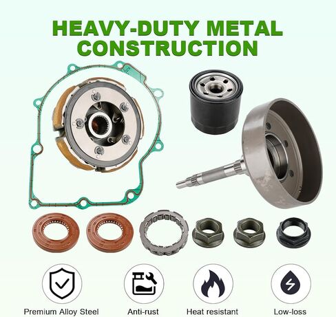 JDMON Wet Clutch Kit Compatible with Hisun ATV UTV 500 700, Replacement for Menards Yardsport YS500, YS700, Massimo, Supermach, Bennche Bighorn, Qlink Front Runner, Replacement for 21230-004-0000 in Saudi Arabia