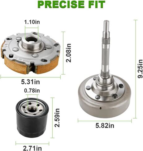JDMON Wet Clutch Kit Compatible with Hisun ATV UTV 500 700, Replacement for Menards Yardsport YS500, YS700, Massimo, Supermach, Bennche Bighorn, Qlink Front Runner, Replacement for 21230-004-0000 in Saudi Arabia