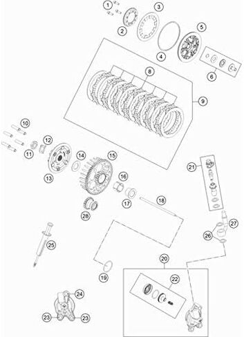 سلة القابض OEM الجديدة KTM 2019 2020 KTM 85 SX 47232001164 in Saudi Arabia