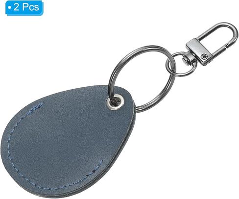 PATIKIL جلد مفتاح فوب، جلد مفتاح فوب مع حلقات مفاتيح DIY حامل سلسلة المفاتيح لبطاقة مفتاح الهوية in Saudi Arabia
