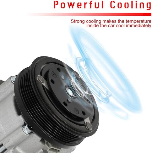 cciyu AC Compressor with Clutch for Mazda Tribute 3.0L 2001-2006,for Ford Escape 3.0L 2001-2007 Air Conditioning Compressor 6 Grooves 4L8Z19V703CA in Saudi Arabia