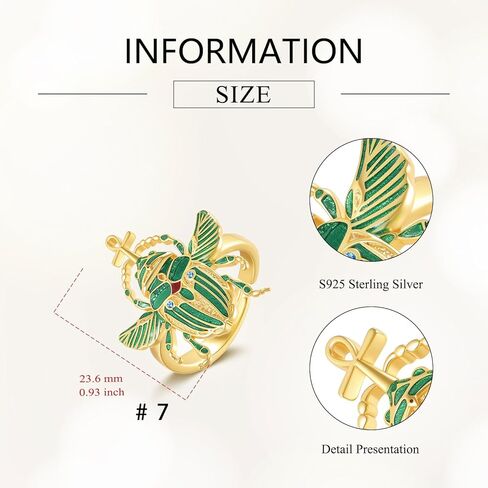 مجوهرات سكاراب S925 من الفضة الإسترليني سكاراب بيتل هدايا مجوهرات مصرية للنساء والرجال in Kuwait