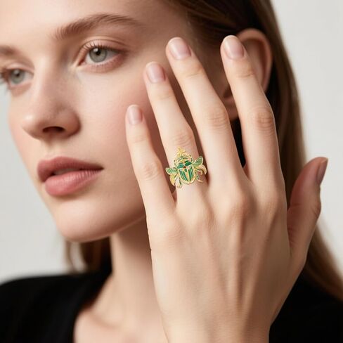 مجوهرات سكاراب S925 من الفضة الإسترليني سكاراب بيتل هدايا مجوهرات مصرية للنساء والرجال in Kuwait