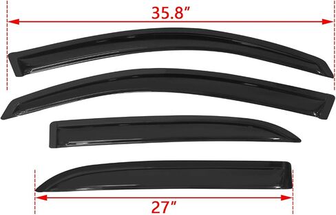 Window Visor Compatible with 2005-2009 Chevy Equinox & 2006-2009 Pontiac Torrent, Tinted Acrylic Resistant Shield Cover Wind Sun Guard by IKON MOTORSPORTS,2006 2007 2008 in Saudi Arabia