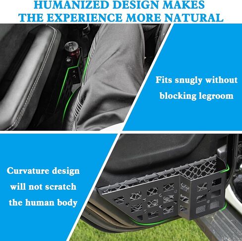 Metal Front Door Pocket Storage Box Compatible with Jeep Wrangler JL JLU 4XE 2018-2024 & Gladiator JT 2020-2024 Rubicon Sport Sahara Interior Door Storage Organizer Molle Panels（Not Fit Power Seats） in Kuwait