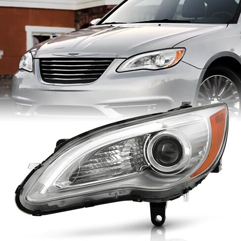 KEEKPO - For 2011 2012 2013 2014 Chrysler 200 Chrome Housing Projector Headlight Headlamps Replacement - Driver Side in Saudi Arabia