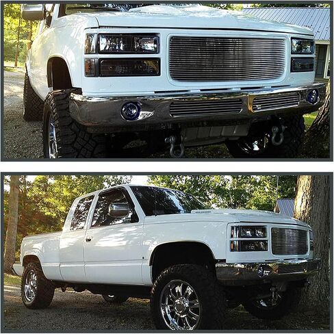 SPEC-D TUNING Smoke Headlights + Bumper Lights + Corner Lamps Compatible with 1994-1998 GMC C10 Pickup Sierra Suburban, Left + Right Pair Headlamps Assembly in Saudi Arabia