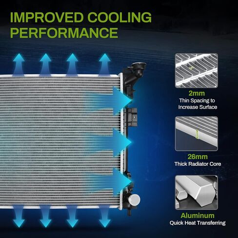 AUTOSAVER88 Radiator Compatible with Dodge Dakota Mitsubishi Raider Ram Dakota 3.7 V6 4.7 V8 ATRD1057 in Saudi Arabia