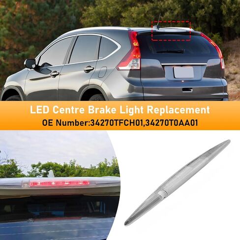 متوافق مع مصباح الفرامل الثالث Honda CRV 2012-2016، مصباح إيقاف الفرامل الخلفي الخلفي من الجيل الرابع، مجموعة مصابيح الفرامل الثالثة CRV، بديل لـ 34270-TFC-H01، أحمر in Kuwait