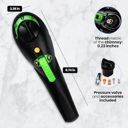 مجموعة مقبض بديلة متوافقة مع Fagor Rapid Express 99 طباخ ضغط | يتضمن صمام منظم الضغط ، والبراغي والغطاء (حجم خيط المداخن: 0.23 بوصة) in Kuwait