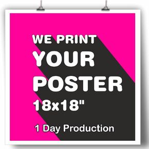 Custom poster 18x18 - Upload Your Photo - Get a photo poster | Posters printing service - Create your own personalized poster - Gift for Christmas Birthday Wedding in Saudi Arabia
