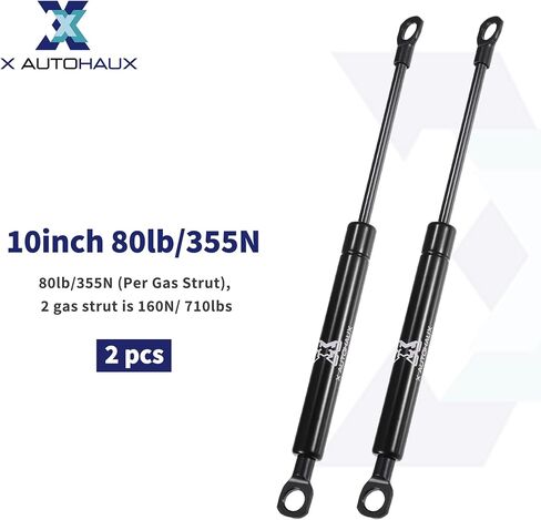 X AUTOHAUX 2 قطعة 10 بوصة 80Ibs/355N أسود رفع يدعم الدعامات الصدمات الغاز الربيع العالمي ل RV سيارة شاحنة قارب in Saudi Arabia