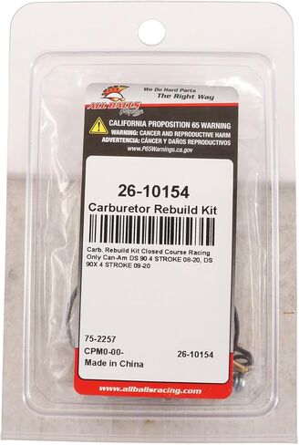 All Balls 26-10154 Carburetor Rebuild Kit Compatible With/Replacement For Can-Am DS 90 4 STROKE 2008-2022, DS 90X 4 STROKE 2009-2022 in Saudi Arabia