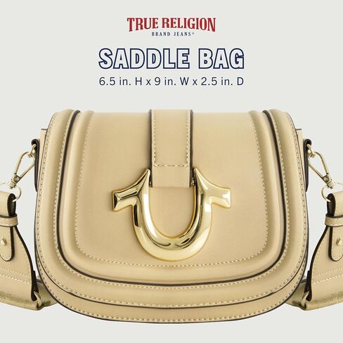 True Religion Saddle Bag, Women's Crossbody Purse with Adjustable Shoulder Strap in Saudi Arabia
