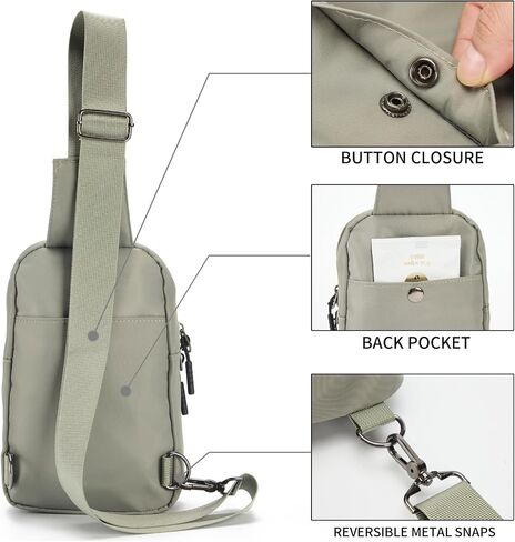 Seoky Rop Small Crossbody Bags for Women Men Nylon Water Resistant Sling Bag for Running Workout Travel in Saudi Arabia