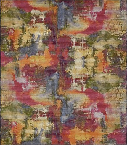 Unique Loom Outdoor Modern Collection Area Rug - Azera (10' x 12' 2" Rectangle, Multi/ Blue) in Saudi Arabia