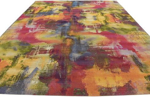 Unique Loom Outdoor Modern Collection Area Rug - Azera (10' x 12' 2" Rectangle, Multi/ Blue) in Saudi Arabia