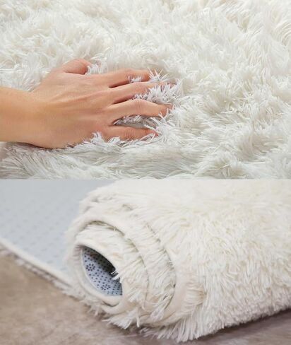 Kate Photography Floor Mats Newborn Photography Props Super Soft PV Fur White Rug Fluffy Plush Area Carpet for Living Room Cream Rugs for Bedroom in Saudi Arabia