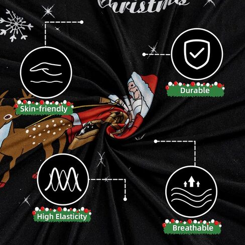 Christmas Theme Stretch Sofa Cover,Christmas Tree Candy Snowman Cookies Snowhouse Holiday Elastic Couch Cover Soft Red Sofa Slipcover for Living Room(3 Seater) in Saudi Arabia