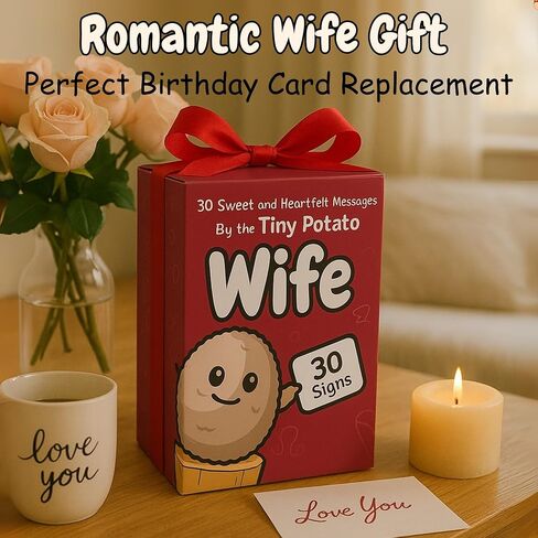Romantic Gift for Couples - Knitted Crochet Potato with 30 Replaceable Love Notes - Fun Romantic Gift Idea for Girlfriend, Boyfriend, Wife, Husband, Couples - Gifts for Anniversary, Engagement in Saudi Arabia
