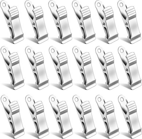 20 PCS Metal Mini Clamps Small Metal Clips Alligator Clips 1/2 Inch Smooth Mini Clips Wall Clips for Hanging 7/16 Inch Capacity Spring Clamps for Work Clothes Curtain Socks Pictures (Silver) in Saudi Arabia