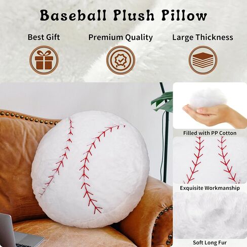 Plush Soccer Ball, 11.8" Soft Soccer Stuffed Toy Soccerball Throw Pillow Fluffy Football Plushies Toy Sport Gift for Boy & Girls Chrismas Decor in Kuwait