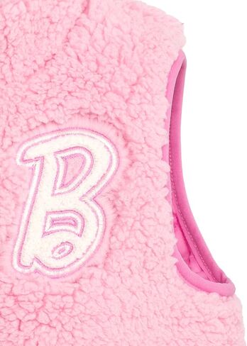 Barbie Girls Faux Shearling Zip Up Jacket Vest Little Kid to Big Kid Sizes (4-14-16) in Saudi Arabia