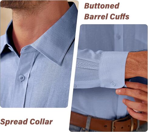 Men's Oxford Button Down Shirts Long Sleeve Business Casual Cotton Dress Shirt Regular Fit Wedding Dating Party in Saudi Arabia