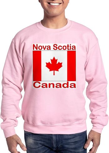 CafePress Nova Scotia Flag Canada Sweatshirt Classic Crew Neck Light Sweatshirt in Kuwait