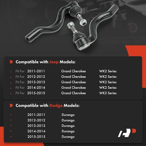 A-Premium 2 x Front Outer Tie Rod Ends, Compatible with Jeep WK2 Series Grand Cherokee & Dodge Durango, 2011 2012 2013 2014 2015 in Saudi Arabia