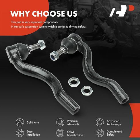 A-Premium 2 x Front Outer Tie Rod Ends, Compatible with Jeep WK2 Series Grand Cherokee & Dodge Durango, 2011 2012 2013 2014 2015 in Saudi Arabia