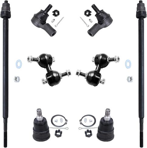 Detroit Axle - Front 8pc Suspension Kit for 2003-2011 Honda Element, 4 Inner Outer Tie Rod Ends 2 Lower Ball Joints 2 Sway Bar End Links 2004 2005 2006 2007 2008 2009 2010 Replacement in Saudi Arabia