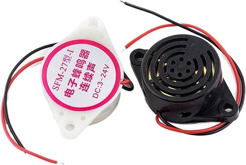 SFM-27 3-24V 12V 95DB Active Buzzer High-Decibel Electronic Buzzer Beep Alarm Intermittent / Continuous(White) in Saudi Arabia