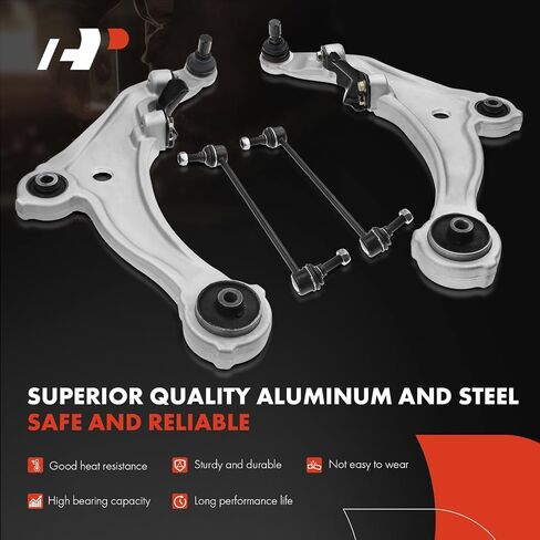 A-Premium Set of 4, Front Lower Control Arm, Sway Bar Link, Compatible with Nissan Maxima 2009 2010 2011 2012 2013 2014 in Saudi Arabia