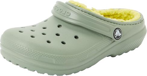Crocs Unisex-Child Classic Lined Clog (Little Kid/Big Kid) Moss 3 Medium in Saudi Arabia