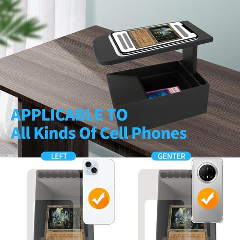 Trading Card Scanner Stand for MTG Cards, Scanstand for Standard Size Trading Cards, Phone Holder with Card Box, Compatible with ManaBox App, Quickly Scan and Price Check MTG Cards in Saudi Arabia