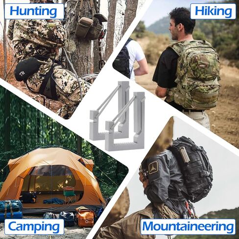 2 Pcs Molle Hook for Saddle Hunting/Bow Hunting/Climbing Sticks/Climbing Platform, Molle Accessories, Molle Clip for Saddle Hunting Accessories, Molle Hook and Loop in Kuwait