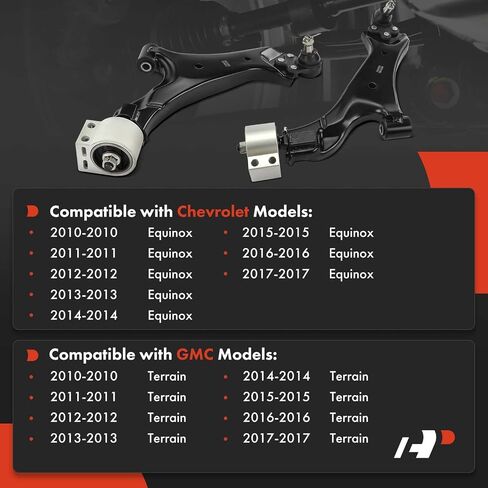 A-Premium 2 x Front Lower Control Arm, with Ball Joint & Bushing, Compatible with Chevrolet Equinox 2010-2017, GMC Terrain 2010-2017 in Saudi Arabia
