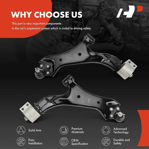 A-Premium 2 x Front Lower Control Arm, with Ball Joint & Bushing, Compatible with Chevrolet Equinox 2010-2017, GMC Terrain 2010-2017 in Saudi Arabia