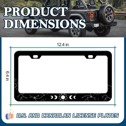HCSS Red Black White Stripes License Plate Frame Aluminum Metal License Plate Frames Decorative Car Tag Frames for Men Women Rust-Proof Waterproof Car Decorative Tag Frames for Standard US 12x6 Inch in Saudi Arabia