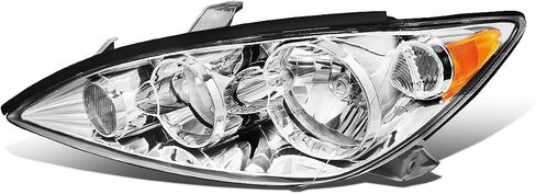 مجموعة المصابيح الأمامية من نوع Auto Dynasty متوافقة مع Toyota Camry L LE XLE 2012-2014، TO2503211 استبدال المصباح الأمامي لجهاز العرض على طراز المصنع، الجانب الأيمن للركاب، زاوية كهرماني مبيت من الكروم in Saudi Arabia