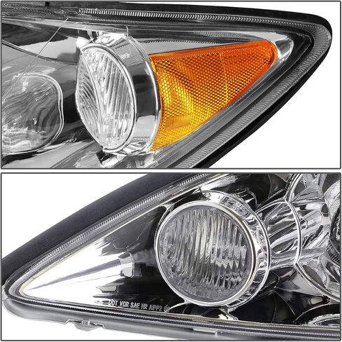 مجموعة المصابيح الأمامية من نوع Auto Dynasty متوافقة مع Toyota Camry L LE XLE 2012-2014، TO2503211 استبدال المصباح الأمامي لجهاز العرض على طراز المصنع، الجانب الأيمن للركاب، زاوية كهرماني مبيت من الكروم in Saudi Arabia